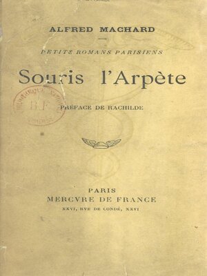 cover image of Petits romans parisiens. Souris l'arpète